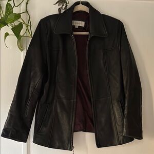 Liz Claiborne Black Leather Jacket